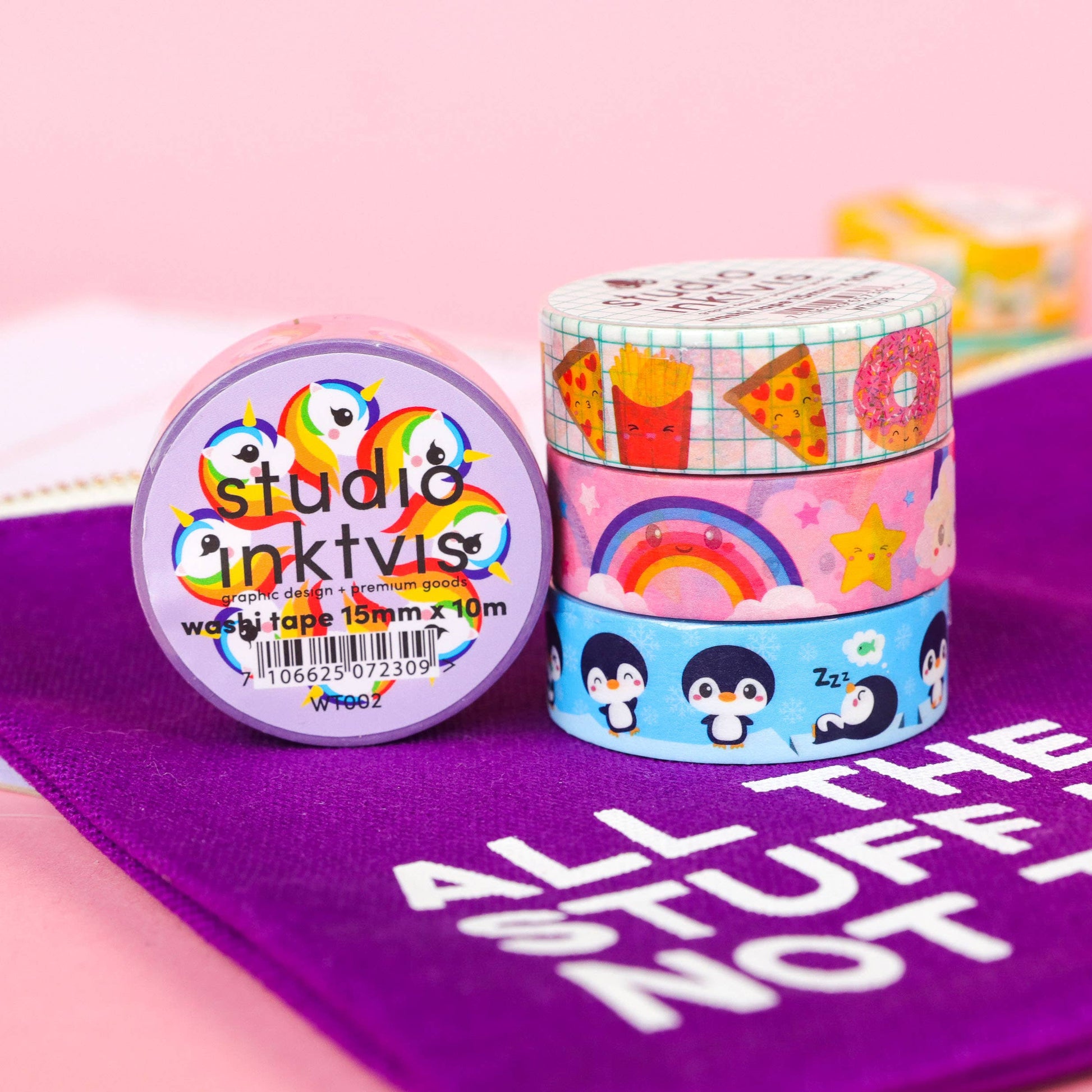 Washi Tape Arc-en-Ciel Nuage – Ruban Adhésif Kawaii Bullet Journal Studio Inktvis B.V.