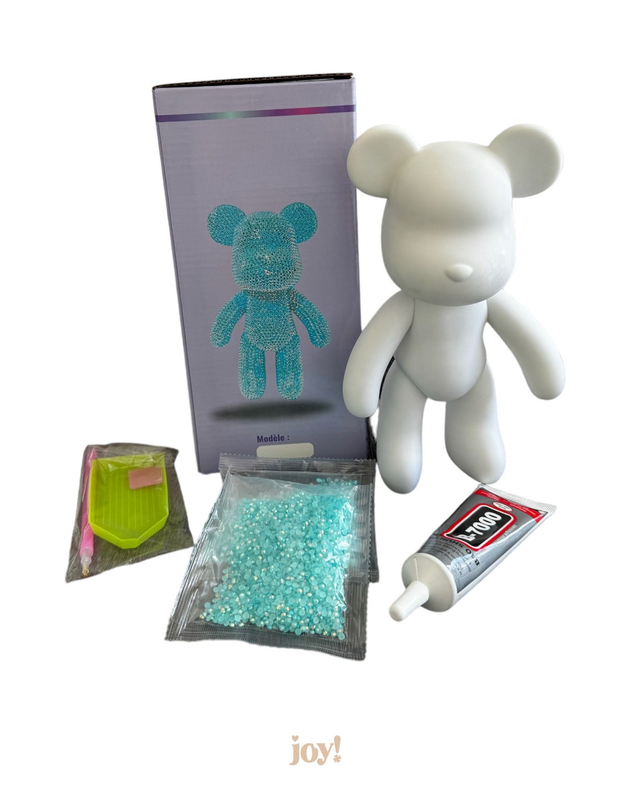 Kit complet peinture diamant 5d - Ourson Crystal Bleu JOY!