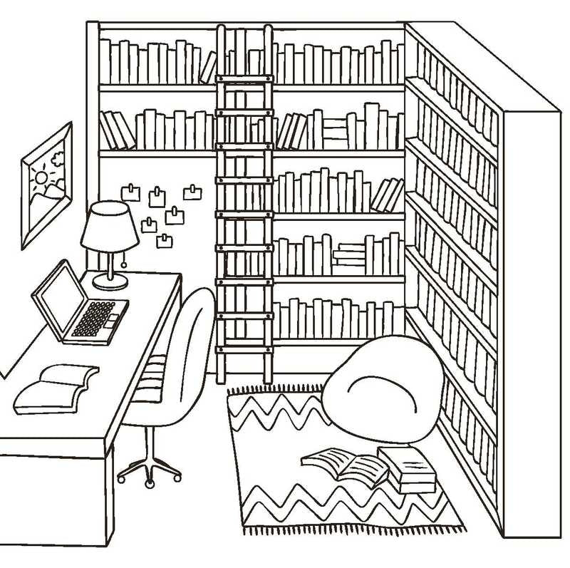 Lecture cosy – Livre de coloriage cocooning et détente Editions Marabout