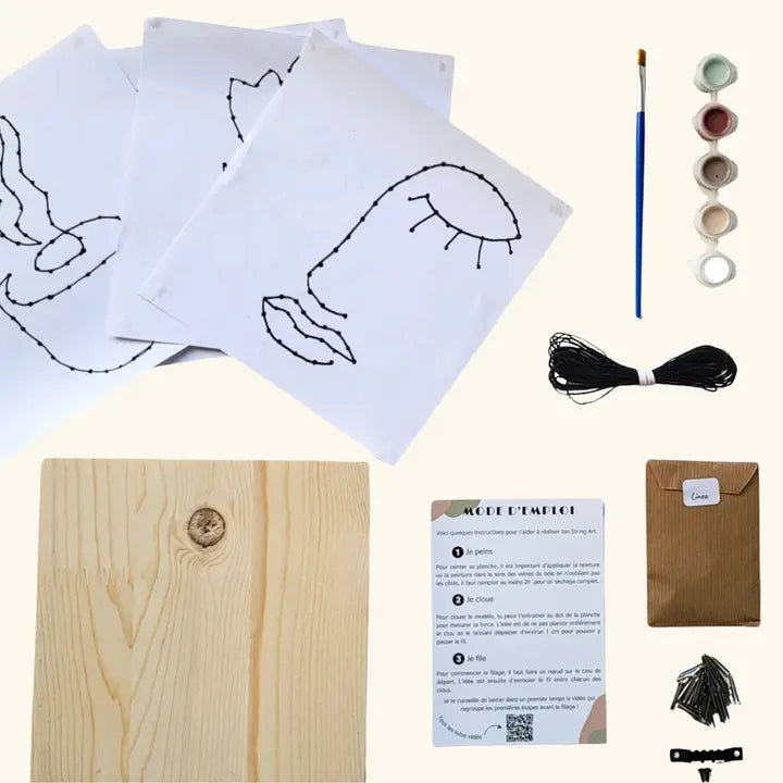 Kit DIY - String Art - Visage & Cie | Kits d'artisanat L'atelier sur le fil