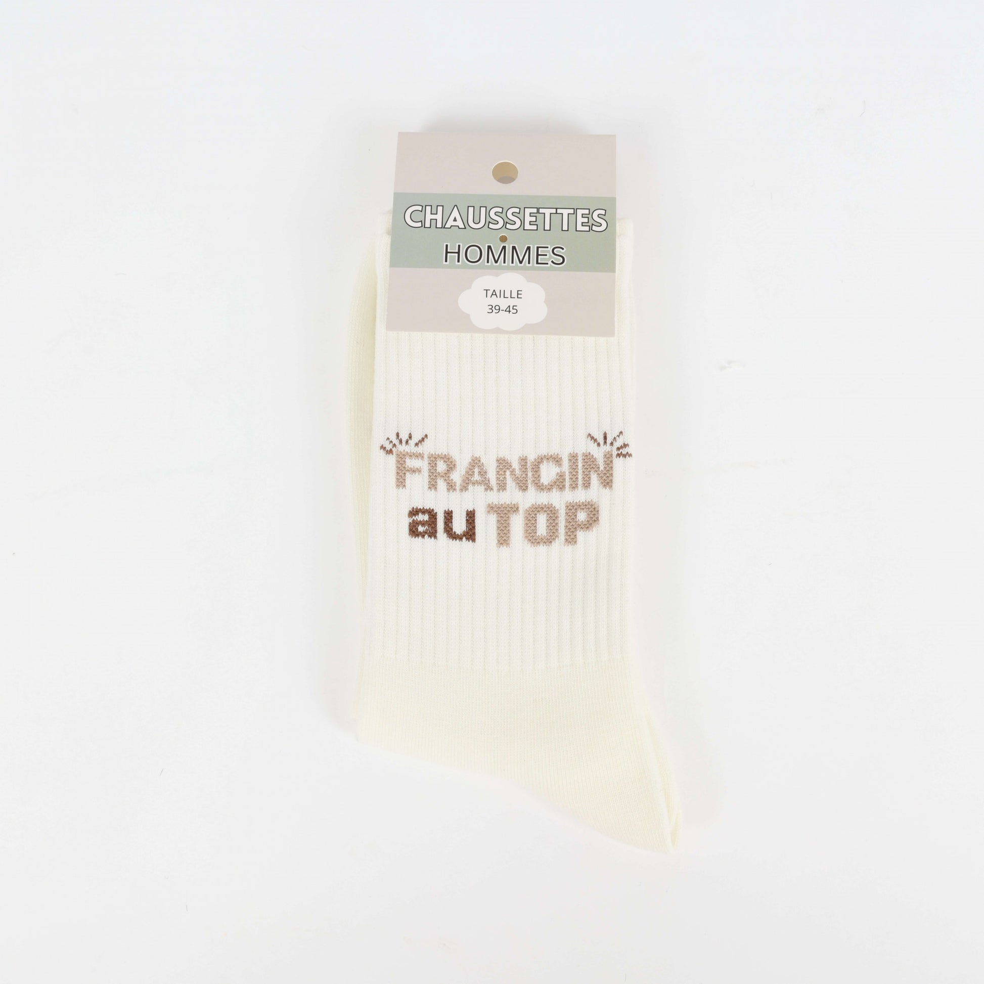 Chaussettes Homme “FRANGIN AU TOP” – Idée Cadeau Frère (39-45) JOY!