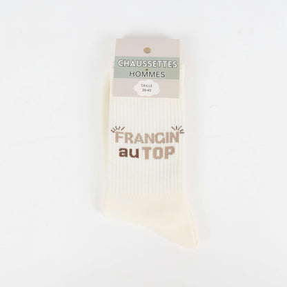 Chaussettes Homme “FRANGIN AU TOP” – Idée Cadeau Frère (39-45) JOY!