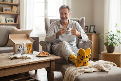 Coffret Cadeau Mug et Chaussettes – Papy Chouette | Idée Cadeau Papy JOY!