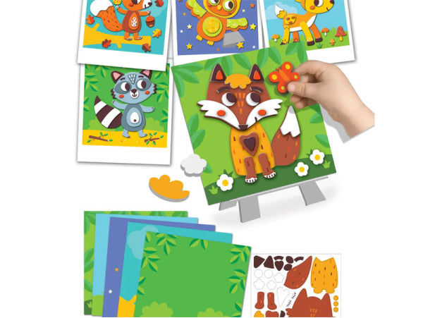 COFFRET CRÉATIF PORTRAITS EN RELIEF - ANIMAUX DE LA FORÊT Crealign Créa lign