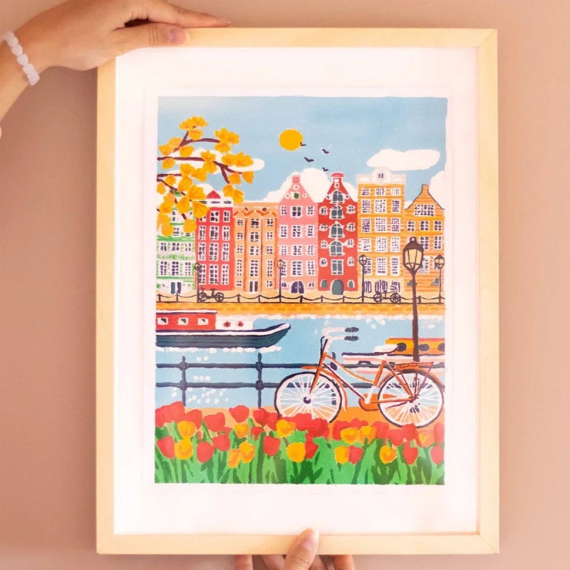 Coffret peinture au numéro - Amsterdam par Nidhi Kachhadiya LA PETITE EPICERIE