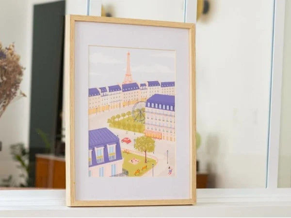 COFFRET PEINTURE AU NUMÉRO - PETIT PINCEAU - UN PRINTEMPS À PARIS PAR MABEL SORRENTINO LA PETITE EPICERIE