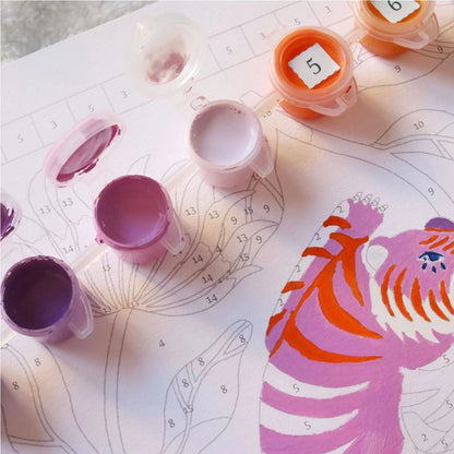 Coffret Peinture au Numéro – Tigre Fleuri | Petit Pinceau x Limistic – La Petite Épicerie LA PETITE EPICERIE