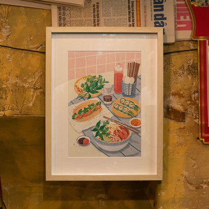 Coffret peinture au numéro - Vietnamese Food par Jayne Wong LA PETITE EPICERIE