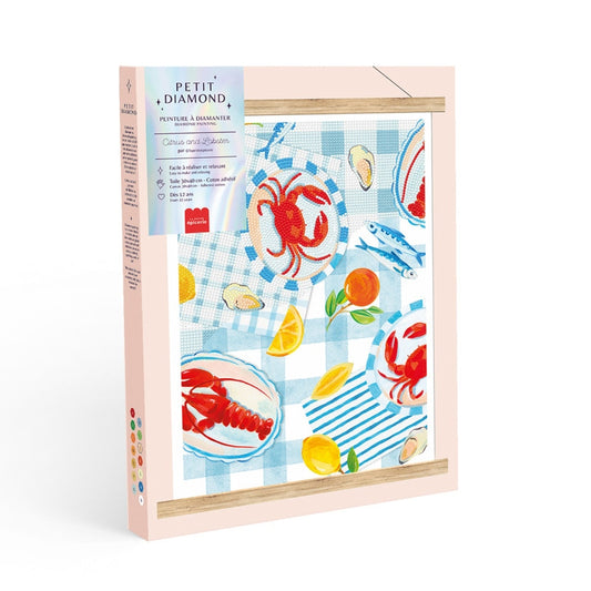Coffret Petit Diamond – Citrus and Lobster Kit Diamond Painting estival et relaxant LA PETITE EPICERIE