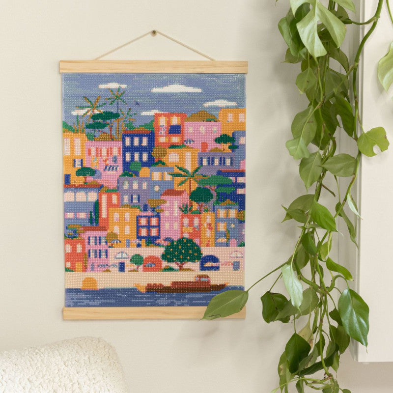 Coffret Petit Diamond - Diamond Painting Maisons Colorées par Coralie Fau LA PETITE EPICERIE