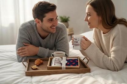 Coffret Cadeau Mug et Chaussettes – Un Chéri à Croquer | Idée Cadeau Couple JOY!