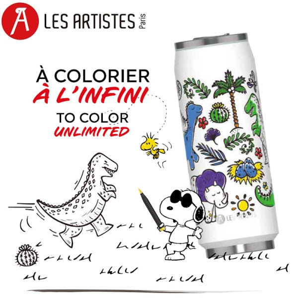 Creative Canette isotherme 50 cL + 6 feutres - Les Artistes Paris