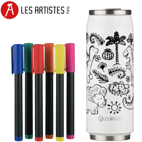 Creative Canette isotherme 50 cL + 6 feutres - Les Artistes Paris