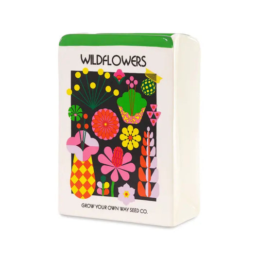 Vase, graines de fleurs sauvages