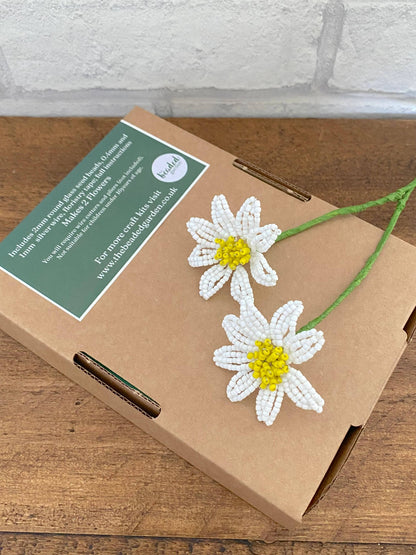 Perlenblumen-Bastelset - Gänseblümchen. Eine kreative Geschenkidee.