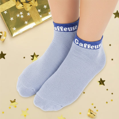 Socquettes Pailletées Colorées à Mot Fantaisie “Gaffeuse” – Taille Unique 36/42 JOY!