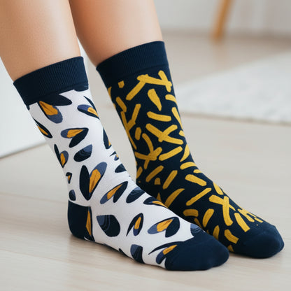 Chaussettes Humoristiques “Moules / Frites” – Plats Mythiques homme JOY!
