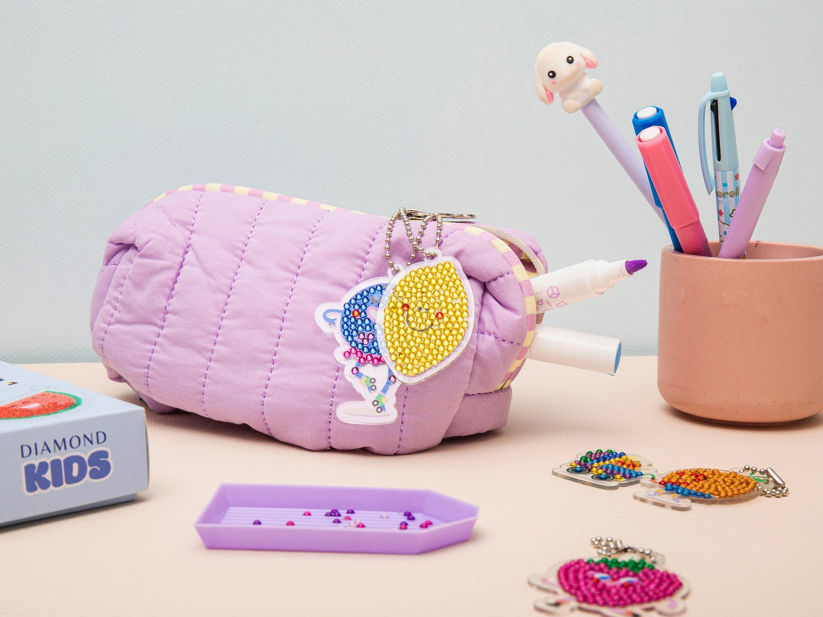 Kit créatif Diamond Painting Kids – Porte-clés Fruits Activité manuelle enfant scintillante LA PETITE EPICERIE