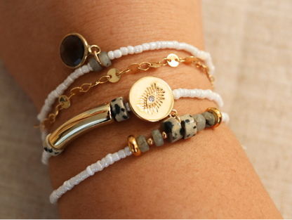 Kit DIY Bijouterie - Mon bracelet perlé multirang - Blanc LA PETITE EPICERIE