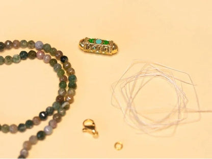 DIY BIJOUTERIE - MON COLLIER EN PIERRES NATURELLES D'AGATE INDIENNE LA PETITE EPICERIE