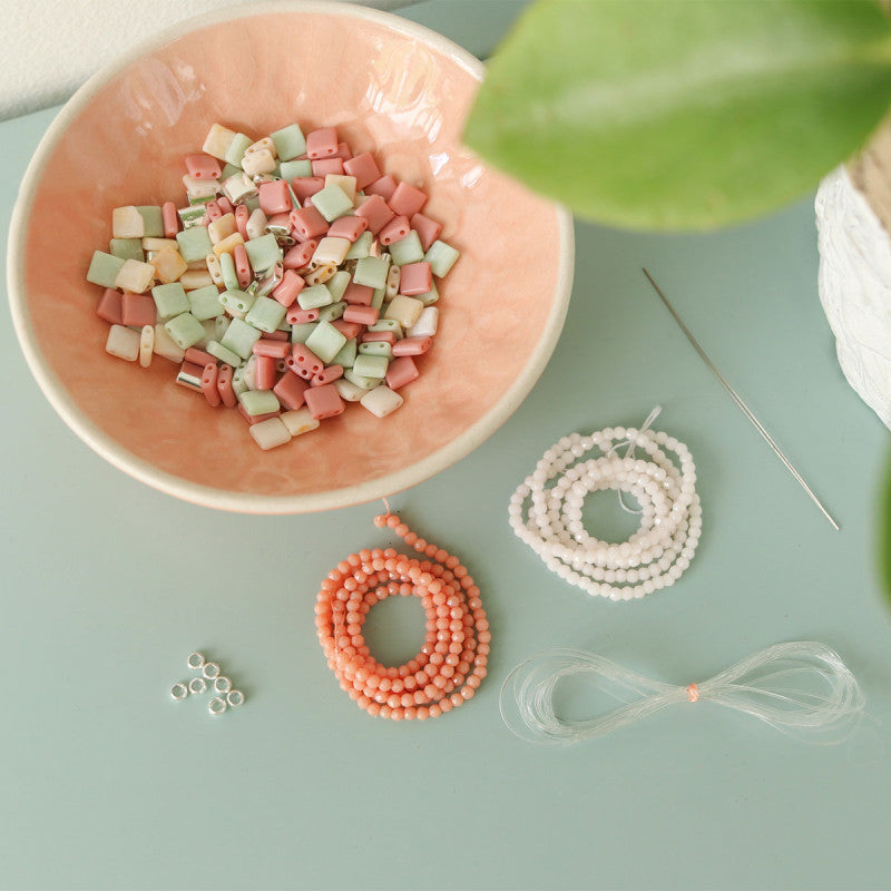 Kit DIY Bijouterie - Mon set de bracelets perlés - Argent