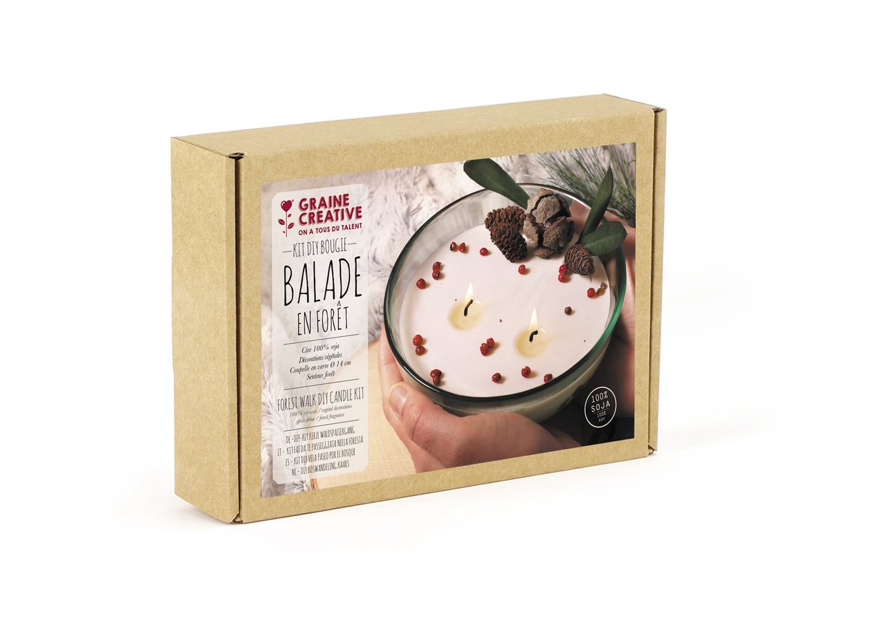 Coffret DIY bougie balade en forêt Graine Créative