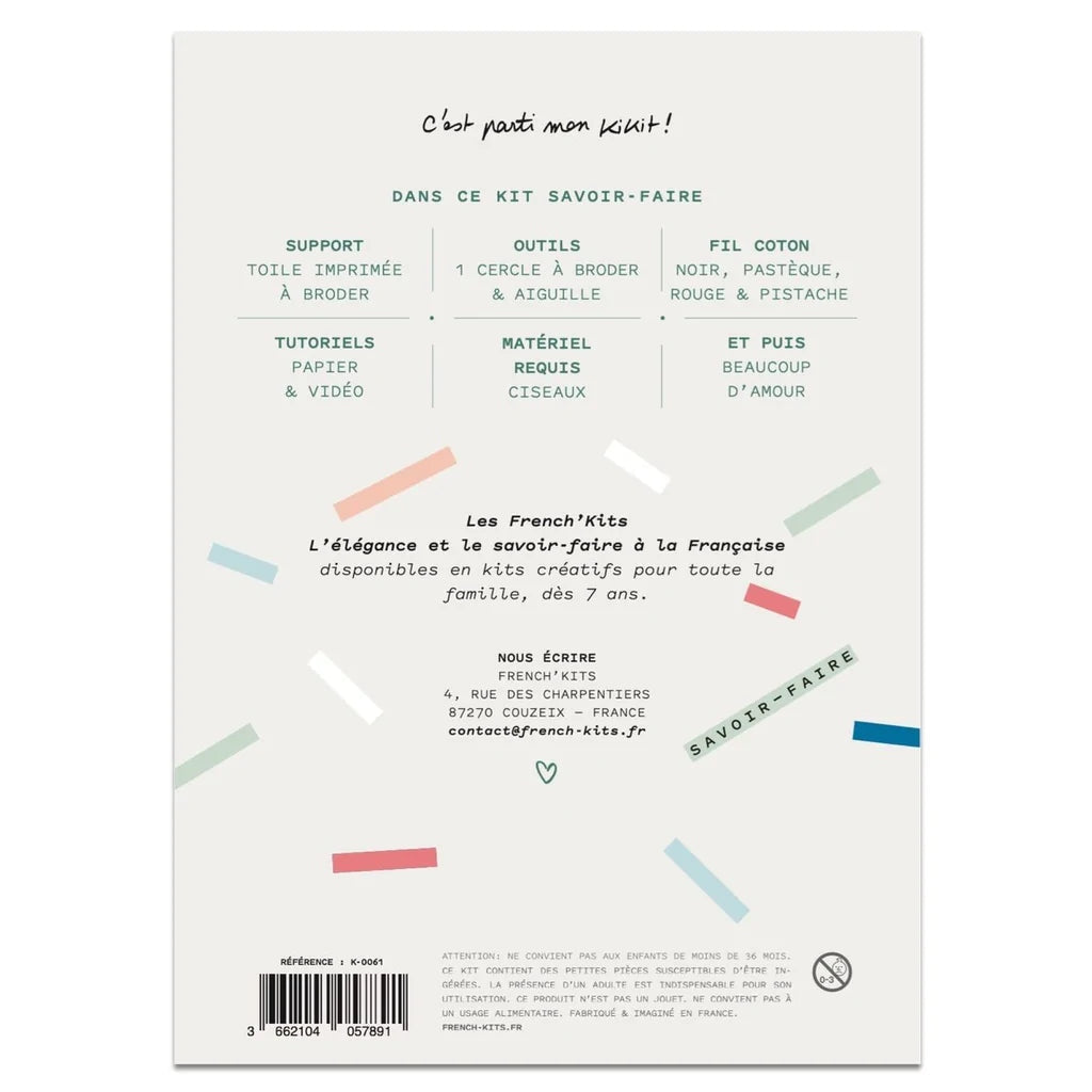 Kit Broderie Débutant Couple – French’Kits Coffret Créatif Amoureux French´Kits