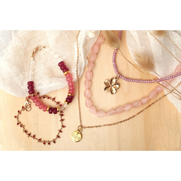 Kit Bijoux DIY & Relax Quartz – Création Bijoux Quartz Rose & Doré GRAINE CREATIVE