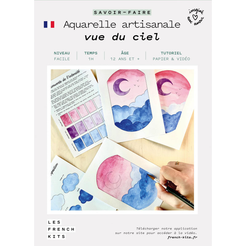 KIT AQUARELLE ARTISANALE "VUE DU CIEL" French Kits French´Kits