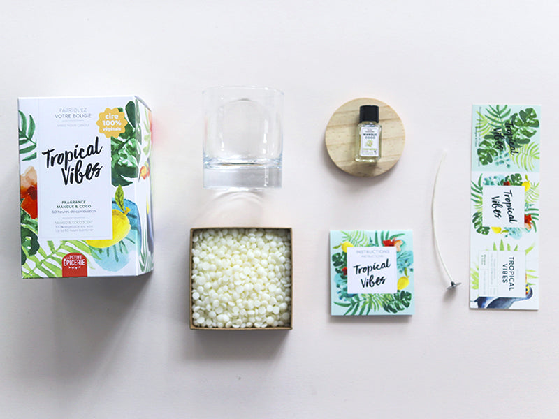 KIT BOUGIE DIY - TROPICAL VIBES LA PETITE EPICERIE