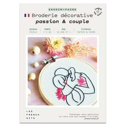 Kit Broderie Débutant Couple – French’Kits Coffret Créatif Amoureux French´Kits
