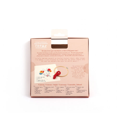 KIT BRODERIE PARTIELLE LAPIN VOLANT GRAINE CREATIVE