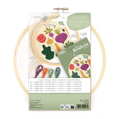 KIT BRODERIE PARTIELLE POTAGER GRAINE CREATIVE