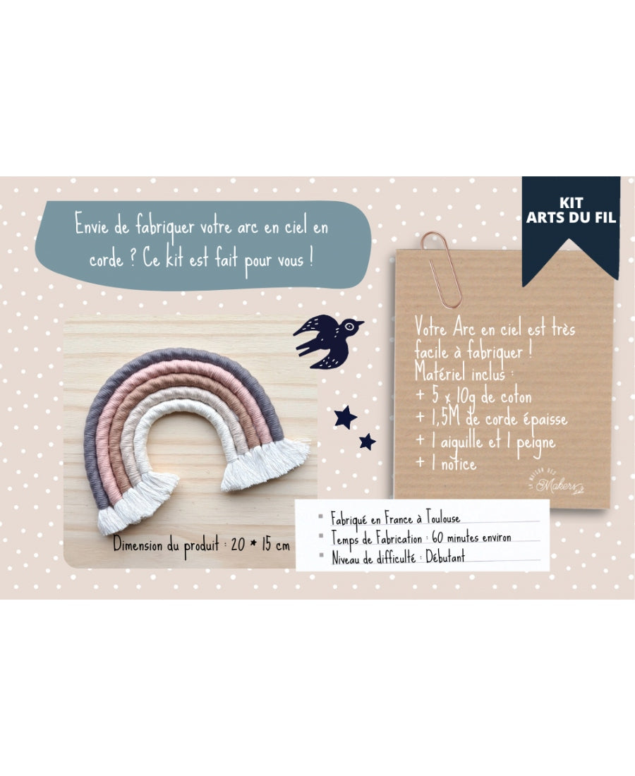 DIY Kit : I make My Own Rope Rainbow - Sweet Dreams La Maison des Makers