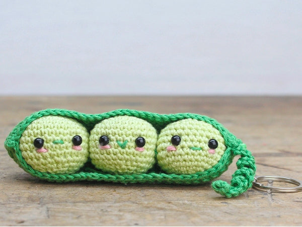 Kit crochet Amigurumi Porte clé - Petits Pois en cosse Hardicraft