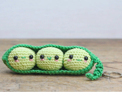Kit crochet Amigurumi Porte clé - Petits Pois en cosse Hardicraft