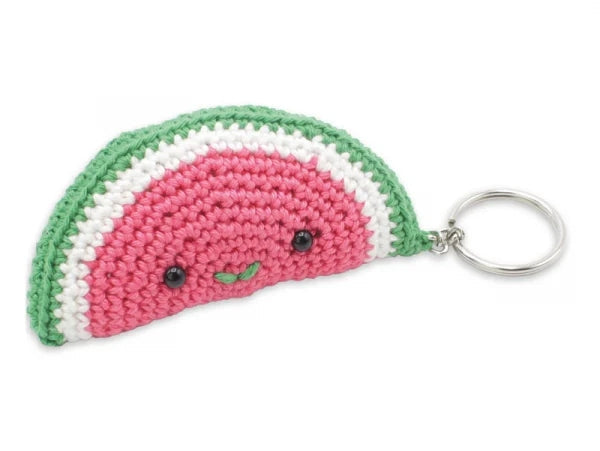 Amigurumi Häkelset Wassermelonen-Schlüsselanhänger Hardicraft