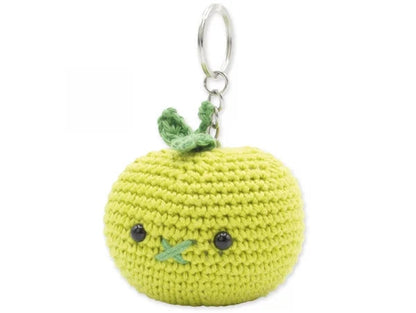 Amigurumi Häkelset Apfel-Schlüsselanhänger