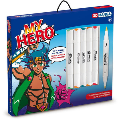 KIT DESSIN MANGA MY HERO GO MANGA "KYO" DE GO MANGA GO MANGA