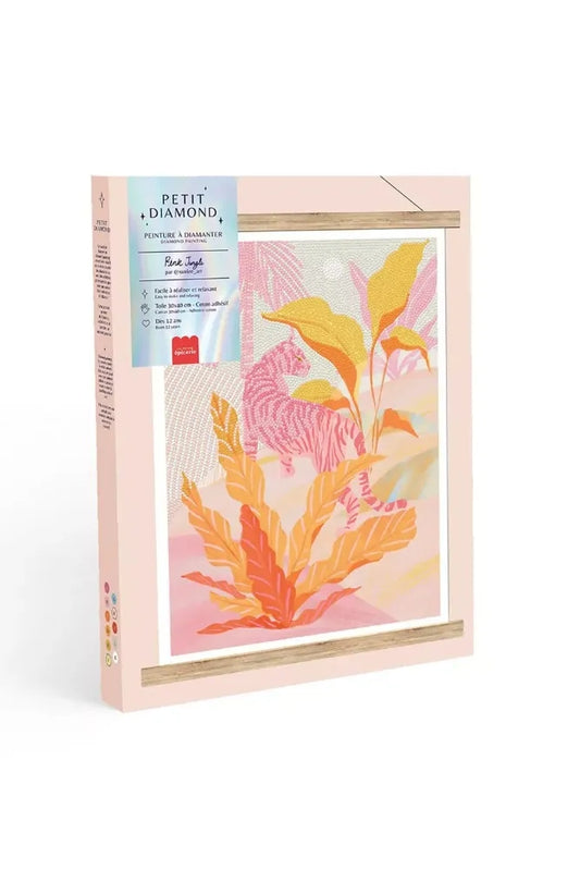 Coffret Petit Diamond – Pink Jungle Kit Diamond Painting jungle rose scintillante JOY!