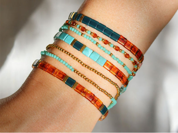 Kit DIY Bijouterie - Mon set de bracelets perlés - Doré