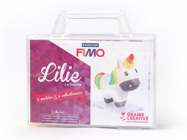 KIT FIMO - MALETTE LILIE LA LICORNE - FIGURINE À MODELER GRAINE CREATIVE