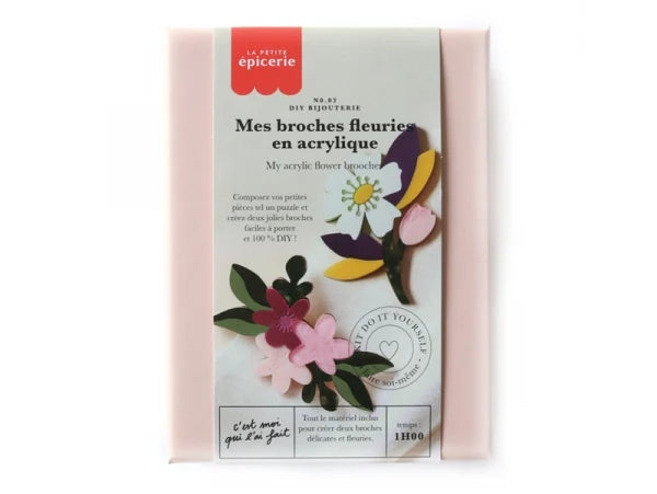 KIT MKMI - MES BROCHES FLEURIES EN ACRYLIQUE LA PETITE EPICERIE