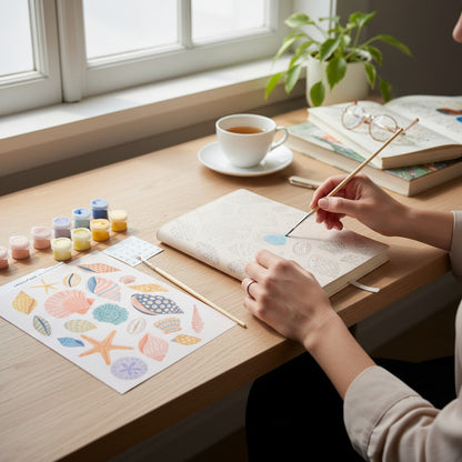 Notebook à Peindre – Coquillage 🐚 | Carnet créatif à personnaliser | La Petite Épicerie LA PETITE EPICERIE