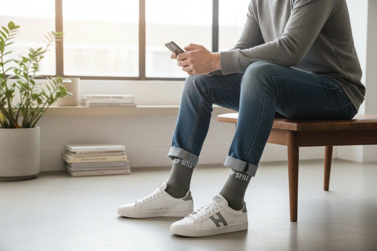 Chaussettes Homme “TROP STYLÉ” – Message Fun (39-45)