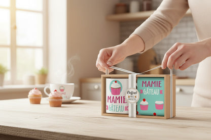 Coffret Mug & Chaussettes – Mamie Gâteau | Cadeau Mamie Original JOY!