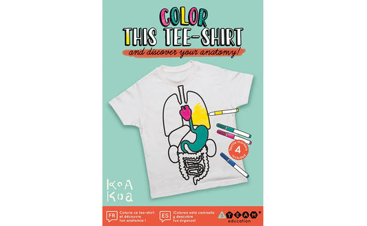 Colorie tes organes sur un tee-shirt - taille 8 ans KOA KOA