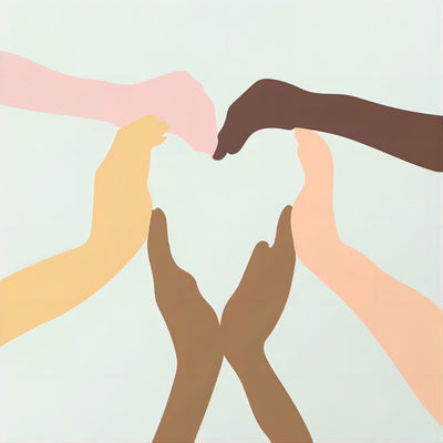 Peinture à numéro avec cadre 30x30 - Vive la paix JOY!