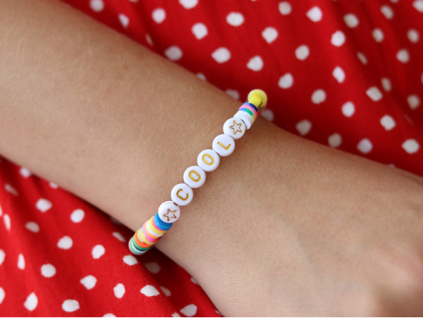 PERLES LETTRES "COOL" POUR BRACELET À PERSONNALISER LA PETITE EPICERIE