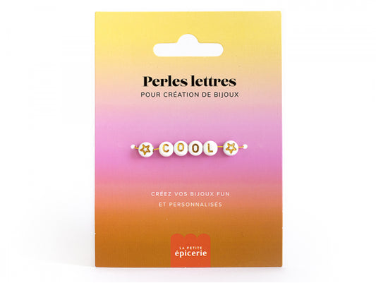 PERLES LETTRES "COOL" POUR BRACELET À PERSONNALISER LA PETITE EPICERIE